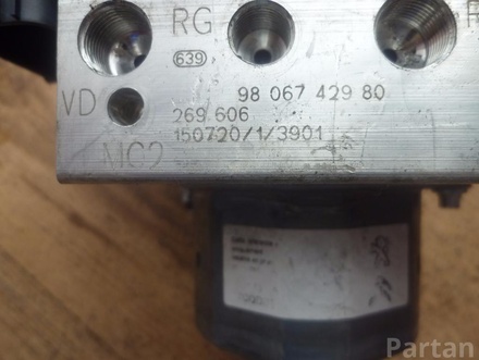 Peugeot 265956083, 9806742980 308 (4A_, 4C_) 2008 Control unit ABS Hydraulic