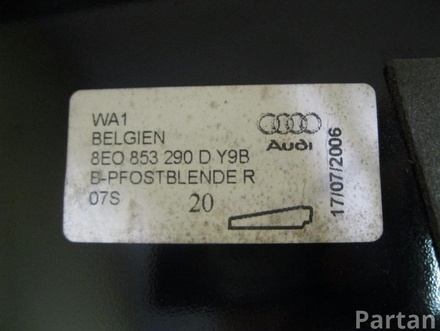 Audi 8E0 853 290 D / 8E0853290D A4 (8EC, B7) 2006 Cover, column B, door Right