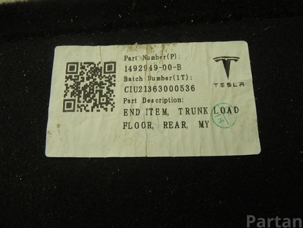 Tesla 1492949-00-B / 149294900B Model Y 2022 Защитн. кожух багажника, гофр.