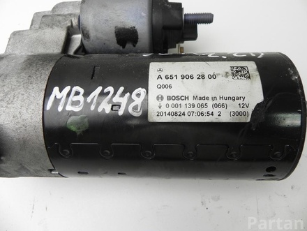 Mercedes-Benz A 651 906 28 00 / A6519062800 SLK (R172) 2014 Motor de arranque