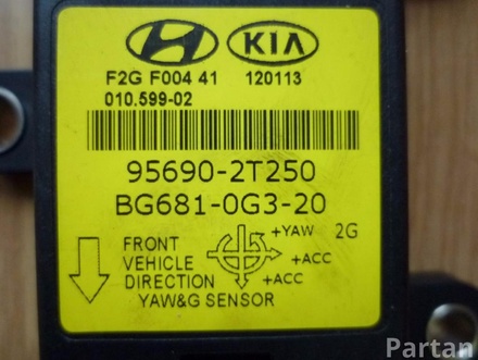 Kia 95690-2T250 , BG681-0G3-20 / 956902T250, BG6810G320 OPTIMA 2012 Sensor, longitudinal-/lateral acceleration