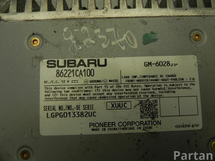 Subaru 86221CA100 BRZ 2013 Amplificateur d'antenne