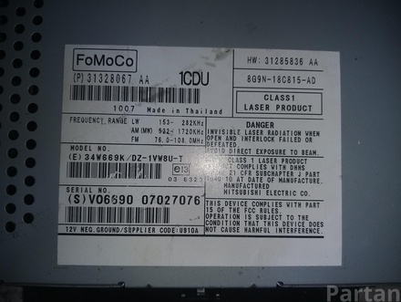 Volvo 31328067 AA 31285836 AA / 31328067AA31285836AA S80 II (AS) 2009 CD-Radio